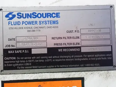 Sunsource Fluid Power Systems 30 Hp Hydraulic Unit