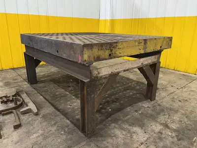 70.5" X 59.5" X 34.5" X 6.25" METALWORKING IRON FORMING ACORN TABLE: YOBRO #24097