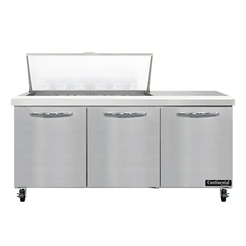 Continental SW72N18M 72" Sandwich/salad Prep Table W/ Refrigerated Base, 115v