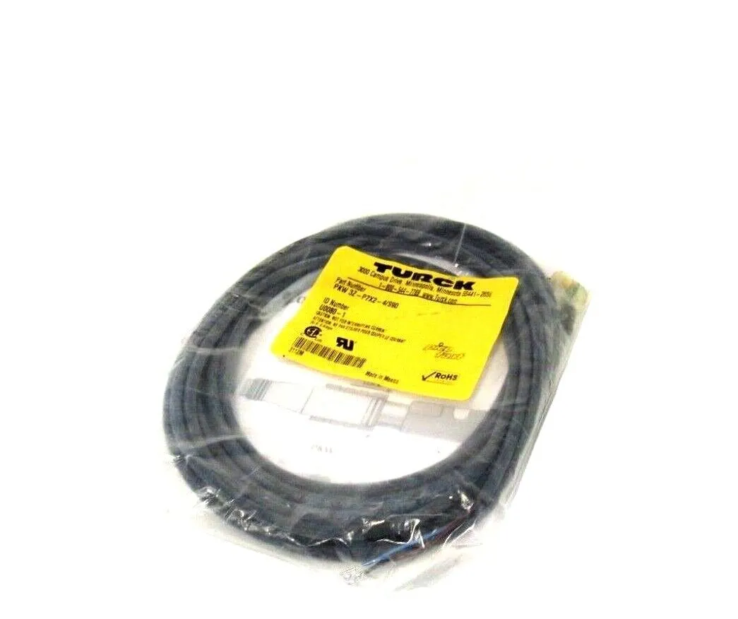 NEW TURCK PKW 3Z-P7X2-4/S90 CORDSET U0080-1 PKW3ZP7X24S90