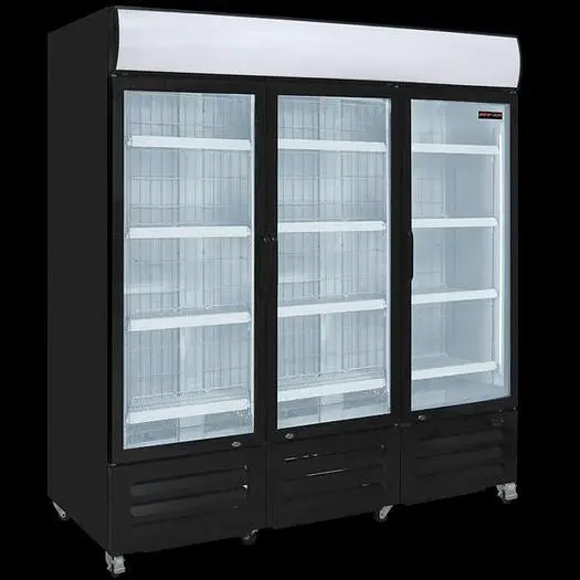 New Air NGR-182-H 79" Triple Door Glass Door Refrigerator