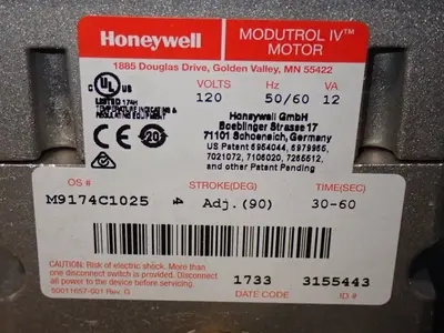 New | in-Stock HONEYWELL M9174C1025 Rotary Actuators Ohio US | HGR 24 #1132235