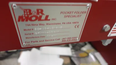 B & R Moll VersaFold Pocket Folder System – Model U43-6446-DF Folders | Machinery Solutions Group, Inc. (5)