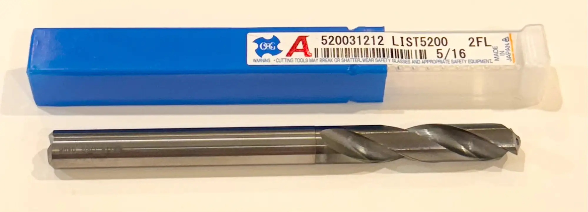 OSG 5/16" Solid Carbide Drill 3xD Coolant Thru 2 Flute WXL Coating 140 Deg