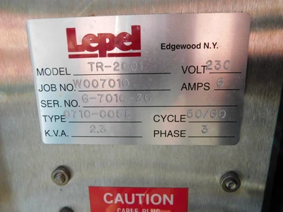 USED LEPEL UNDER CAP SEALER TR-2001