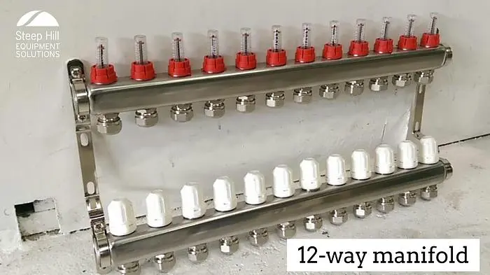 12-Way Manifold for a Heating System