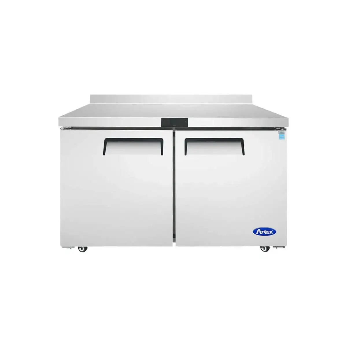 New | in-Stock Atosa New Atosa MGF8409GR 48" (2) Door Worktop Refrigerator w/ Backsplash Worktop Refrigerators Illinois US | Falcon Restaurant Supply #1375438