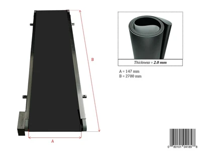Flat Black Belt for Conveyor - Food Grade (Sizes 65mm to 293mm)