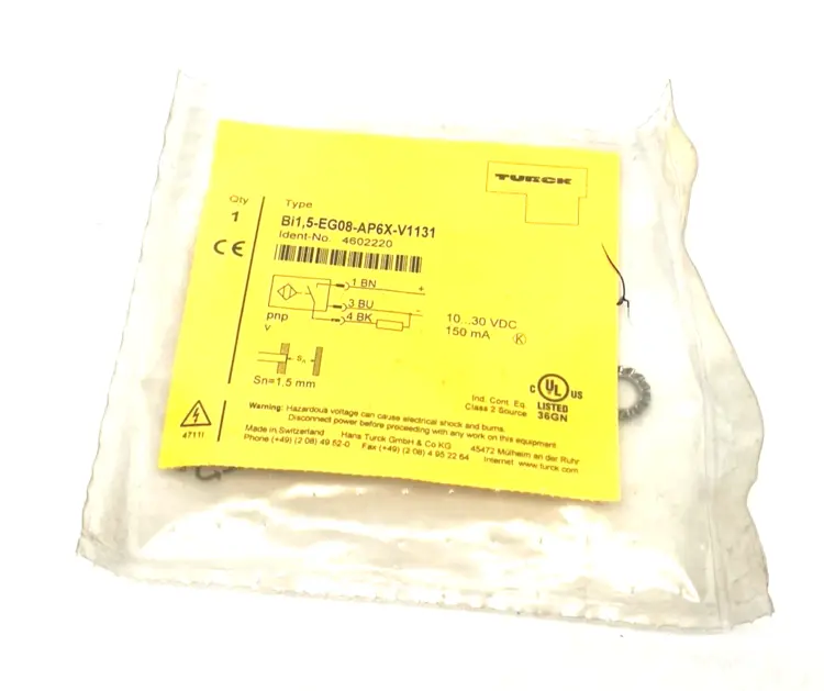 New | in-Stock Turck Bi1,5-EG08-AP6X-V1131 Proximity Sensors Michigan US | Maverick Industrial Sales #1389199