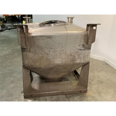 Used 1000 Liter (35 cu. Ft) IBC Matcon Stainless Steel Portable Tote Bin