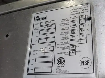 USED MEIKO K-80E