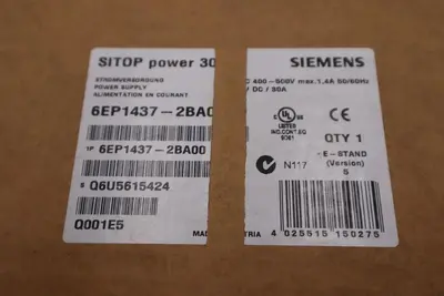 SIEMENS 6EP1437-2BA00 400-500VAC 30A NSMP - STOCK GF312