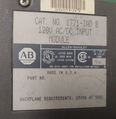 USED ALLEN  BRADLEY 1771-IAD