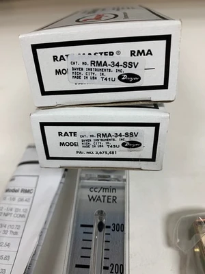 2-Dwyer RMA-34-SSV Wasser Durchflussmesser 0-300cc/Min