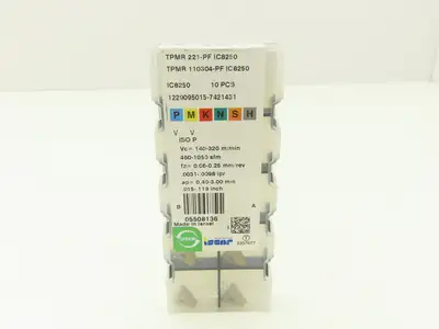 ISCAR TPMR 221-PF IC8250 Turning Insert Carbide 11.0mm Long T-Triangle Lot of 10