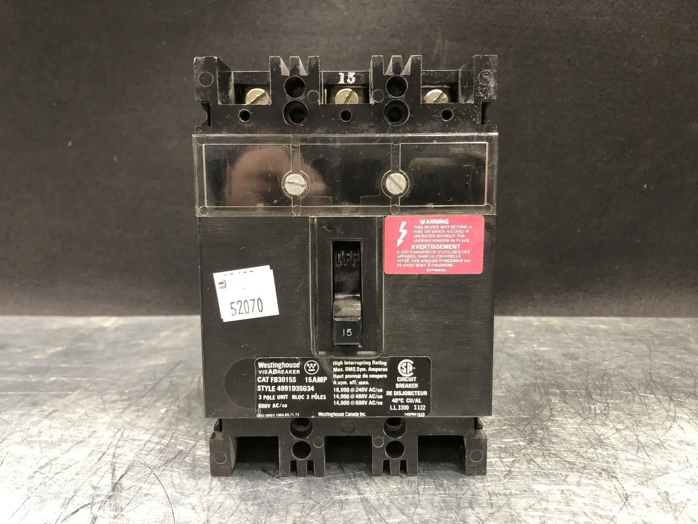 USED WESTINGHOUSE FB3015S