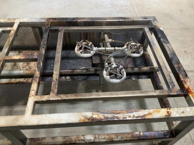 Used PSYCHO BREW COMMERCIAL BREWING SYSTEM STAND WITH 2 BURNERS Brewing Equipment Michigan US | Miedema Asset Management Group #1580110