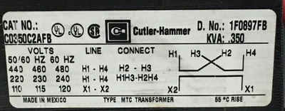 NEW Cutler-Hammer C0350C2AFB