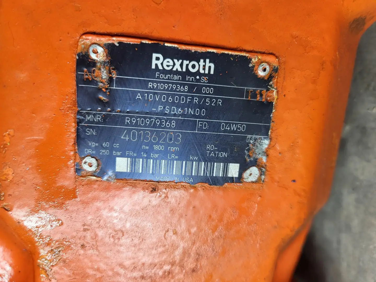 Used REXROTH R910979368 Parts (Hydraulics and Pneumatics) British Columbia CA | Lenmark #264546