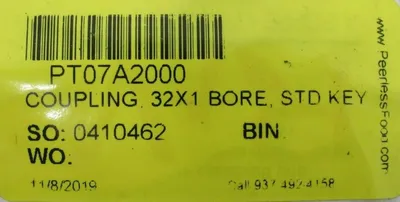 NEW R+W PT07A2000 COUPLING 1-9/32" X 1" EKH/150/B/32PFN/25.4PFN/XX