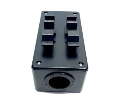 41089-6DN | Leviton  6-Port Din Rail Mount Box, Black - New Other