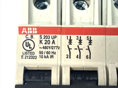 Used ABB Circuit Breaker 3-Pole 480Y/277VAC 50/60HZ 10kA Circuit Breakers Michigan US | Maverick Industrial Sales #1398845