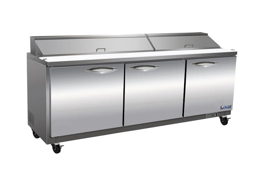45-0197 IKON ISP72M 72” 3 Door Stainless Steel Mega Top Salad/Sandwich Prep Tabl