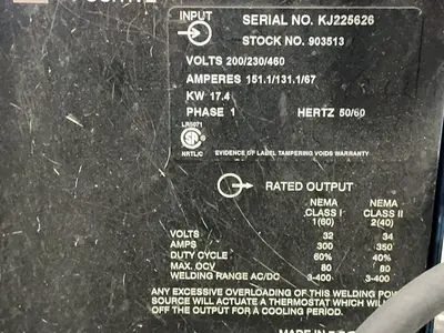 Used MILLER SYNCROWAVE 350 LX Tig Welders Ohio US | HGR 24 #1411948
