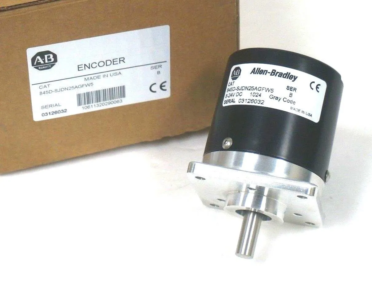 NEW ALLEN BRADLEY 845D-SJDN25AGFW5 ABSOLUTE ENCODER SER. B, 845DSJDN25AGFW5