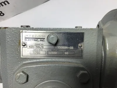 Sterling Electric 40:1 Ratio Gear Reducer Frame No: 820-384/B