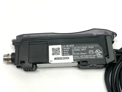 Used KEYENCE Laser Sensor Amplifier Main Unit, PNP, M8 w/ LV-S41 Sensor Head Sensors Michigan US | Maverick Industrial Sales #1402884
