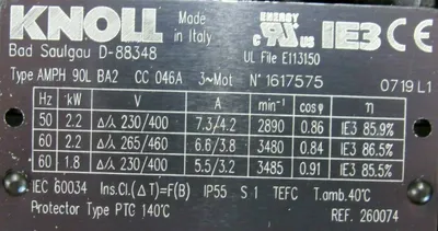 NEW KNOLL TG40-28/22533-0-0-0-1-0-0-0-0-0 CENTRIFUGAL PUMP 230/460V 2136891