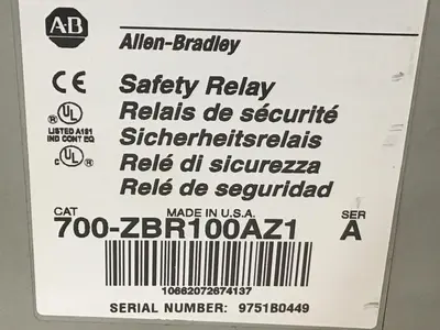 USED ALLEN BRADLEY 700-ZBR100AZ1 SER A