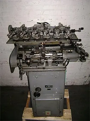 7853-385 R. Gudel Type 30, 6-Position Semi-Automatic Ring/Band Brocading/Copy Engraving Machine