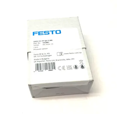 NEW FESTO PRESSURE SENSOR, SWITCHABLE, 0 TO -1BAR