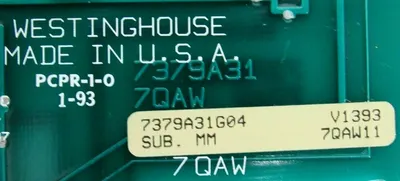 USED WESTINGHOUSE 7379A31G04 CIRCUIT BOARD 7379A317QAW