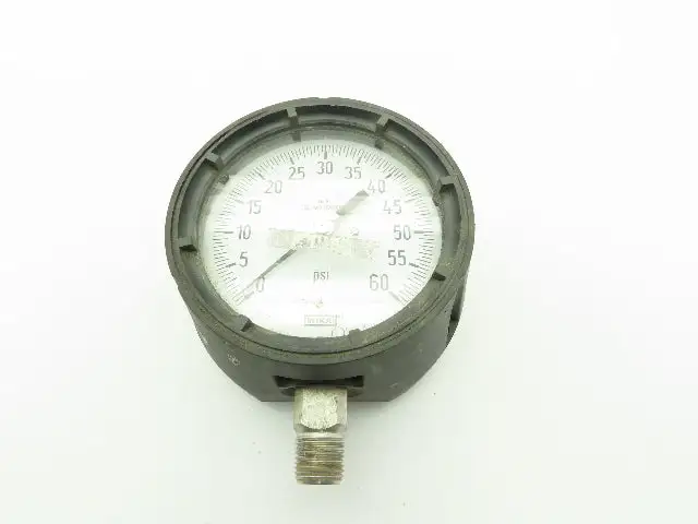 Wika Pressure Gauge 0-60PSI 1/2"NPT 316 SS Tube/Conn. Lower Mount 4.5"Dial