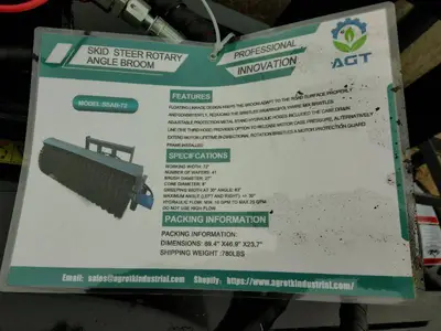 Skid Steer Angle Broom