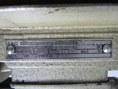 AEG Truninger AM 132MR QT33-012 10Hp 7.5kW 1740RPM 208V Hydraulic Pump 320 Bar