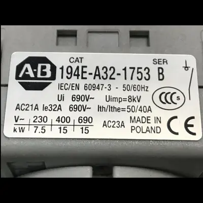 USED ALLEN BRADLEY 194E-A25-1753 BASE