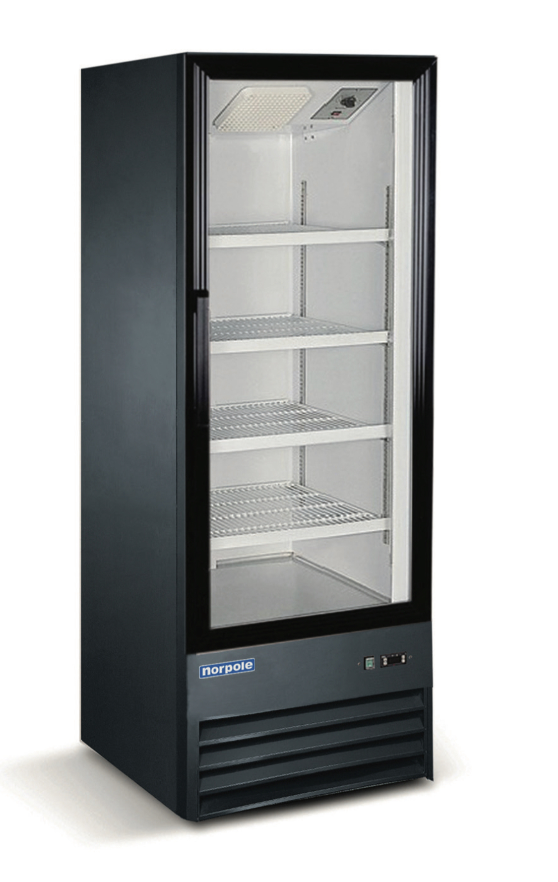 9 cu ft 1 Door Merchandiser Refrigerator (Black)