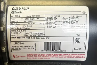 New | in-Stock AO SMITH H1001 Motors (misc) Ohio US | Surplus Asset Holdings #1241666