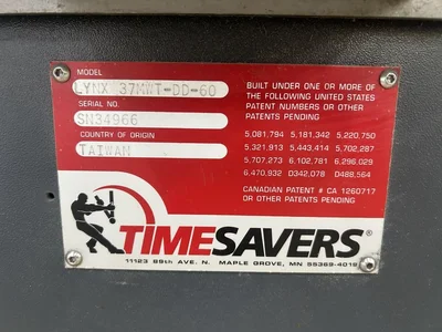 Used 2022 TIMESAVERS LYNX 37MWT-DD-60 Deburring Machines Georgia US | The Equipment Hub #1343347