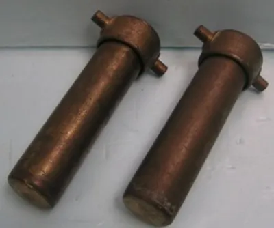 QTY. 2. BRASS CENTRIFUGE CUPS 1 3/8 INCH WIDE X 5 ...