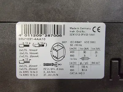 NEW SIEMENS 3RV1031-4AA10