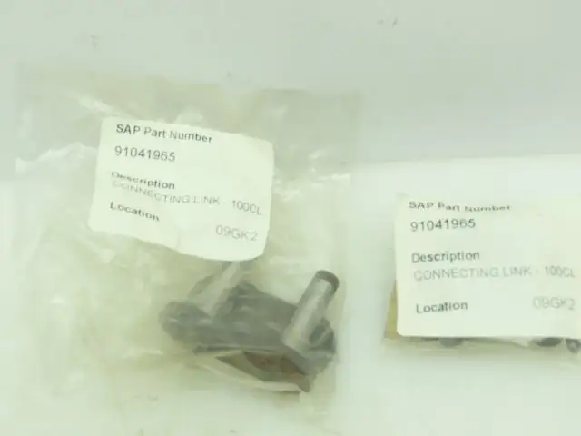 100CL Connecting Link Roller Chain #100 Standard Riveted Lot of 4