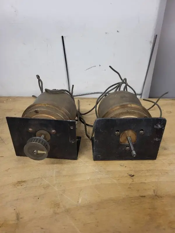 Lot of 2 Vintage Electrical Motors with Mounting Plates