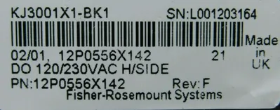 USED FISHER ROSEMOUNT DELTA V 12P0556X142 OUTPUT MODULE KJ3001X1-BK1