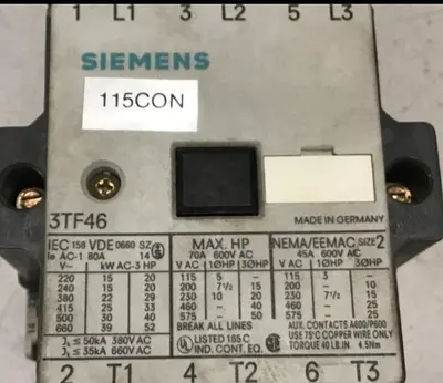 USED SIEMENS 3TF46