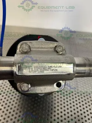USED ITT PURE-FLO A216 4-WAY DIAPHRAGM STAINLESS STEEL VALVE W/ 1.5" SANITARY FITTING